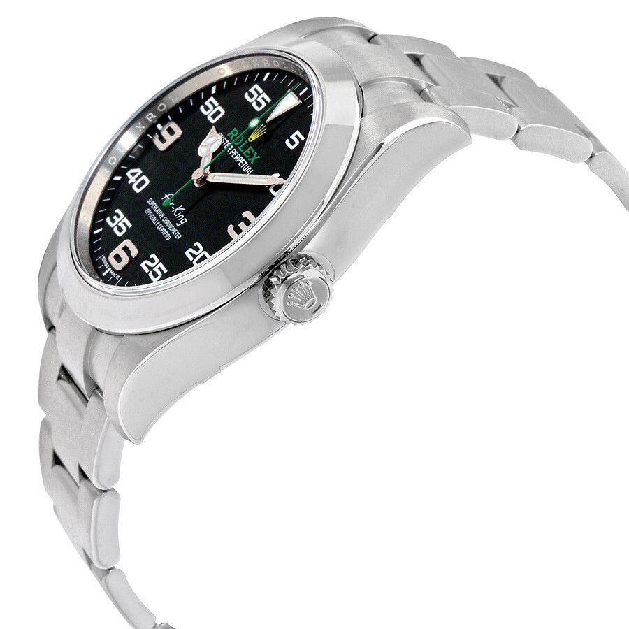Rolex Air King Black Dial Stainless Steel Men's Watch BKAO