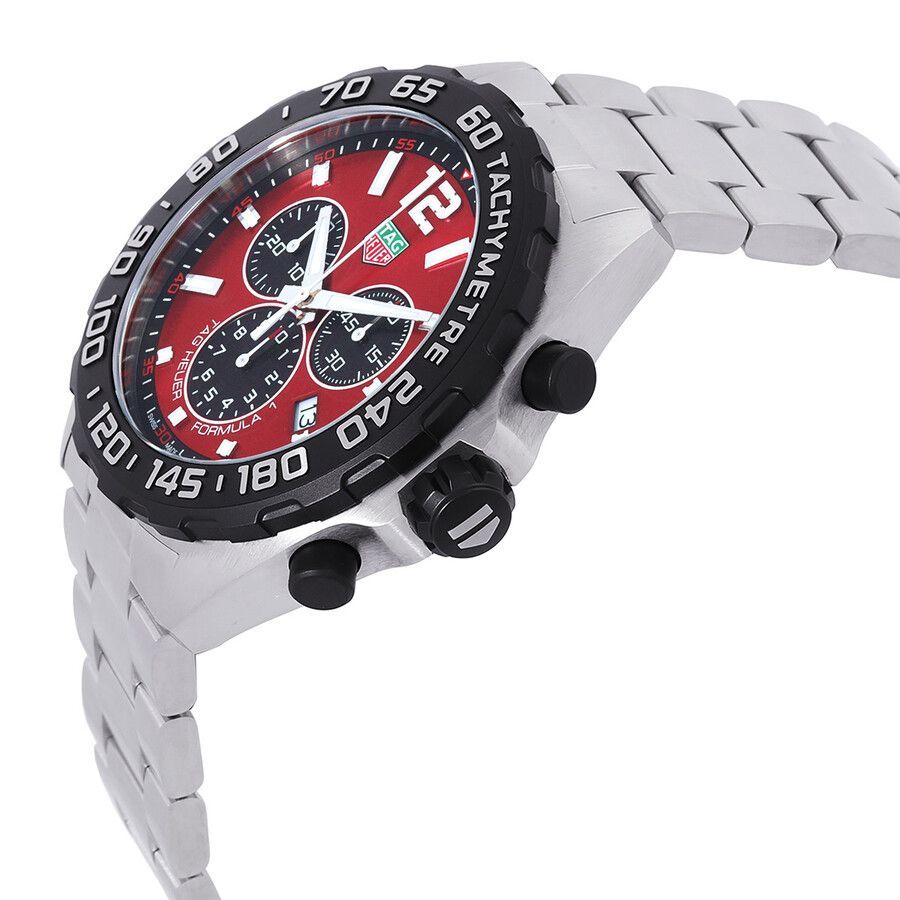 Tag Heuer 43mm Formula 1 Red Chronograph Quartz Red Dial Men's Watch