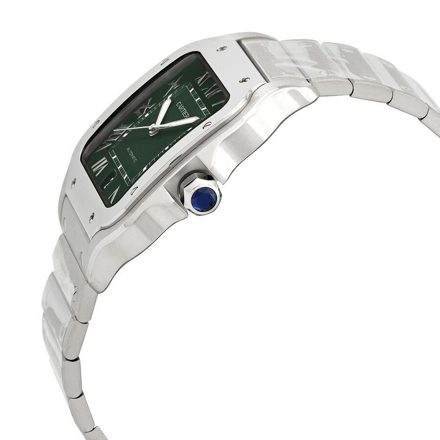 Cartier Santos De Large Model Automatic Green Dial Men's Watch