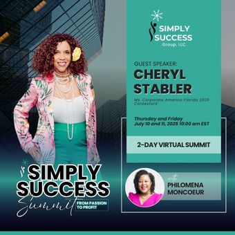 A poster for simply success featuring cheryl stabler