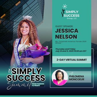 A poster for simply success featuring jessica nelson