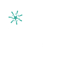 Logo: Black silhouette of a person reaching towards a light with the words