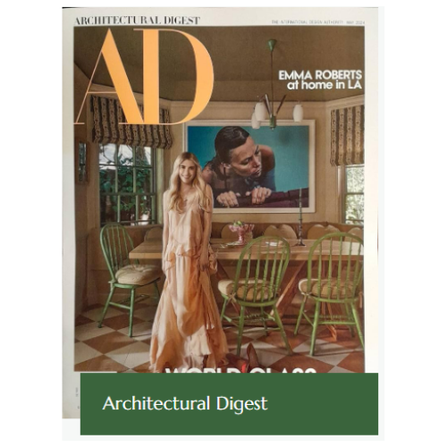 Emma roberts is on the cover of architectural digest
