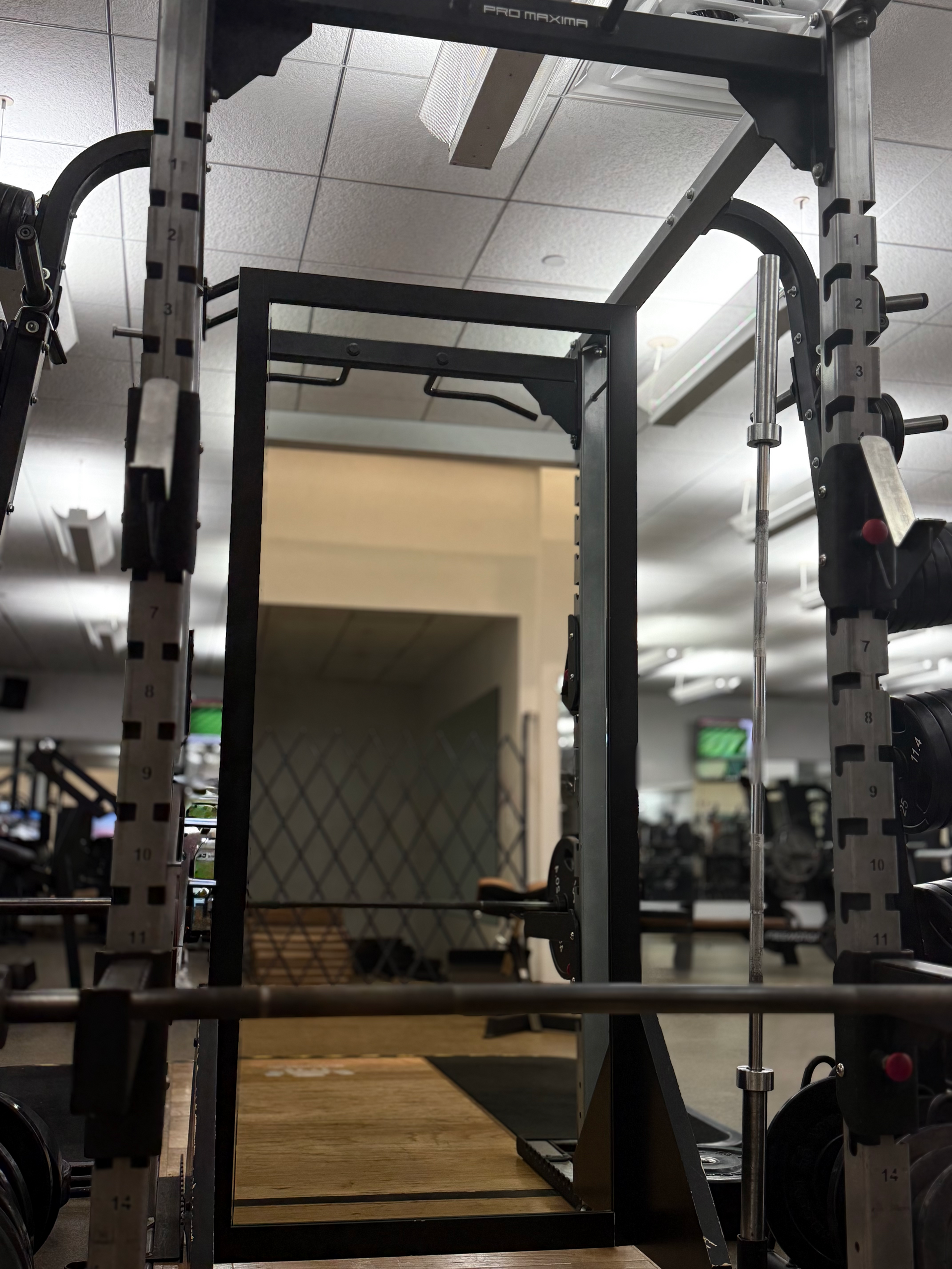 Dual Power Rack for heavy lifting at the gym
