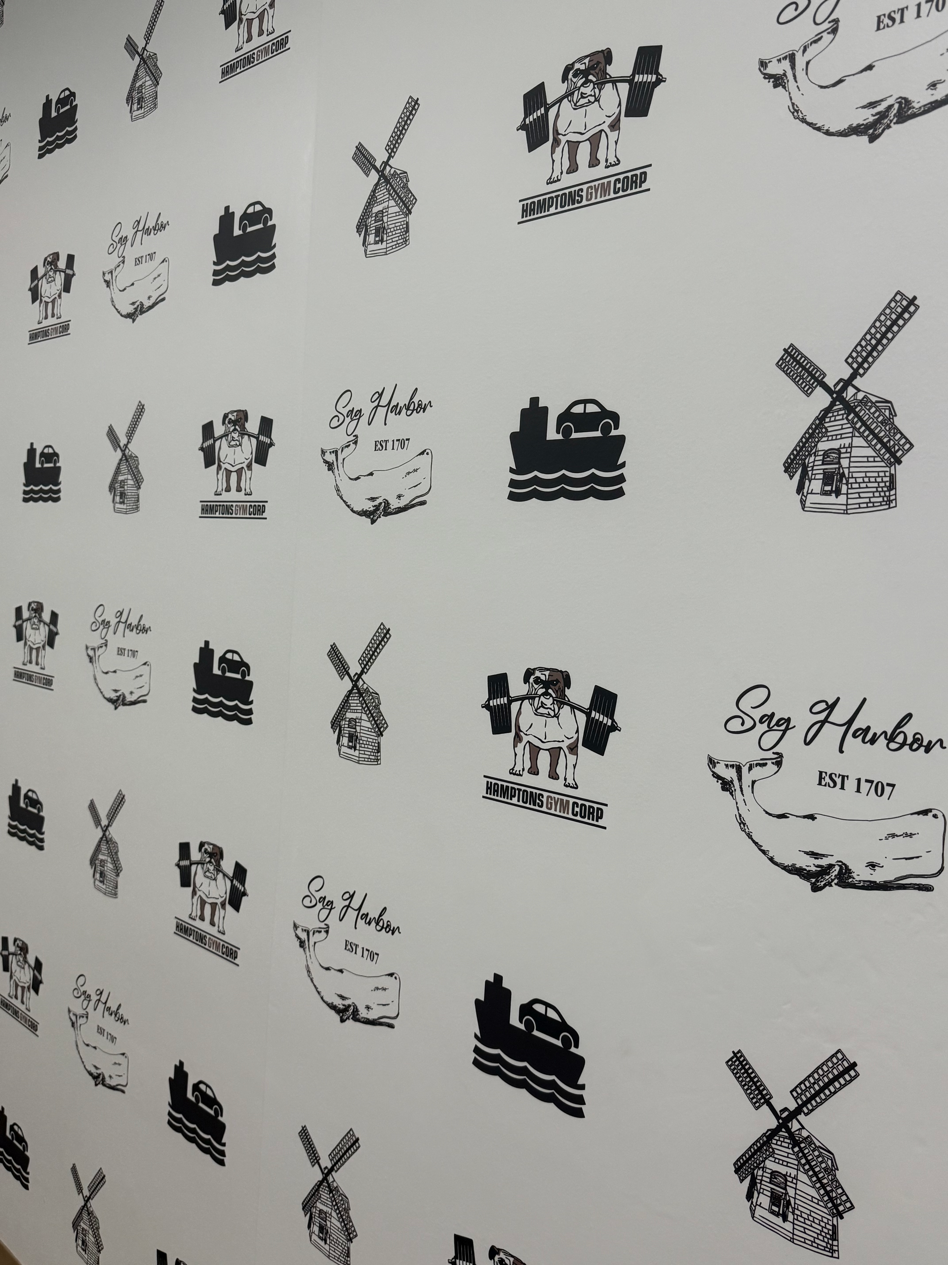 Step & Repeat Wall at Sag Harbor Gym for photos