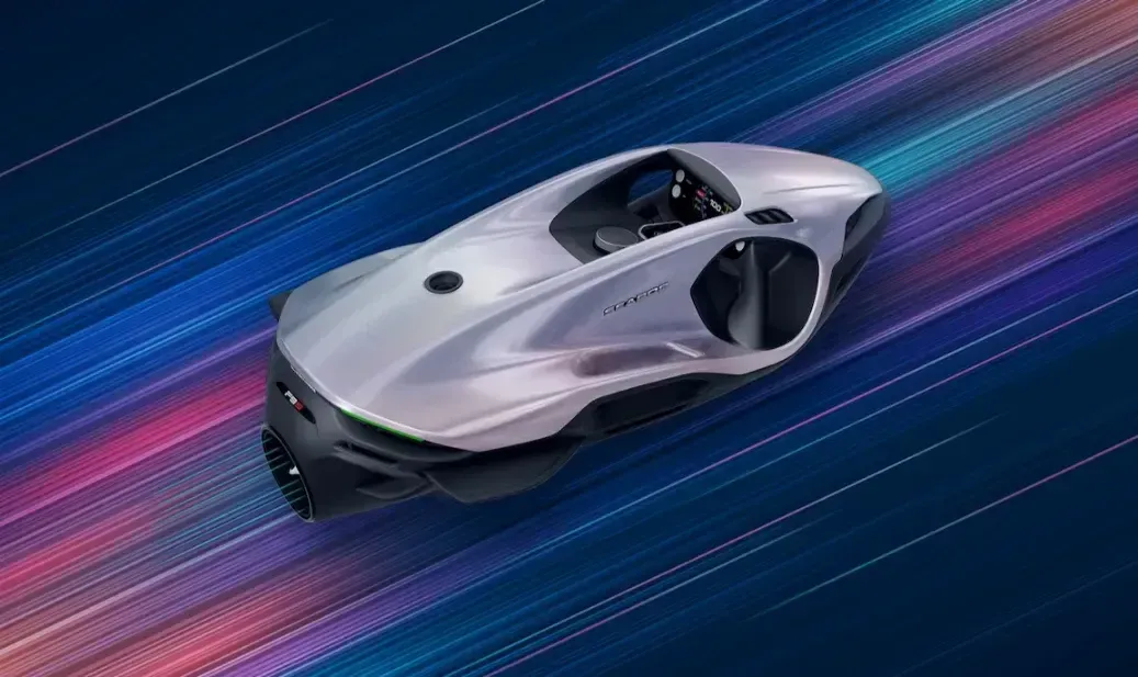 Seabob gris avec effet de vitesse