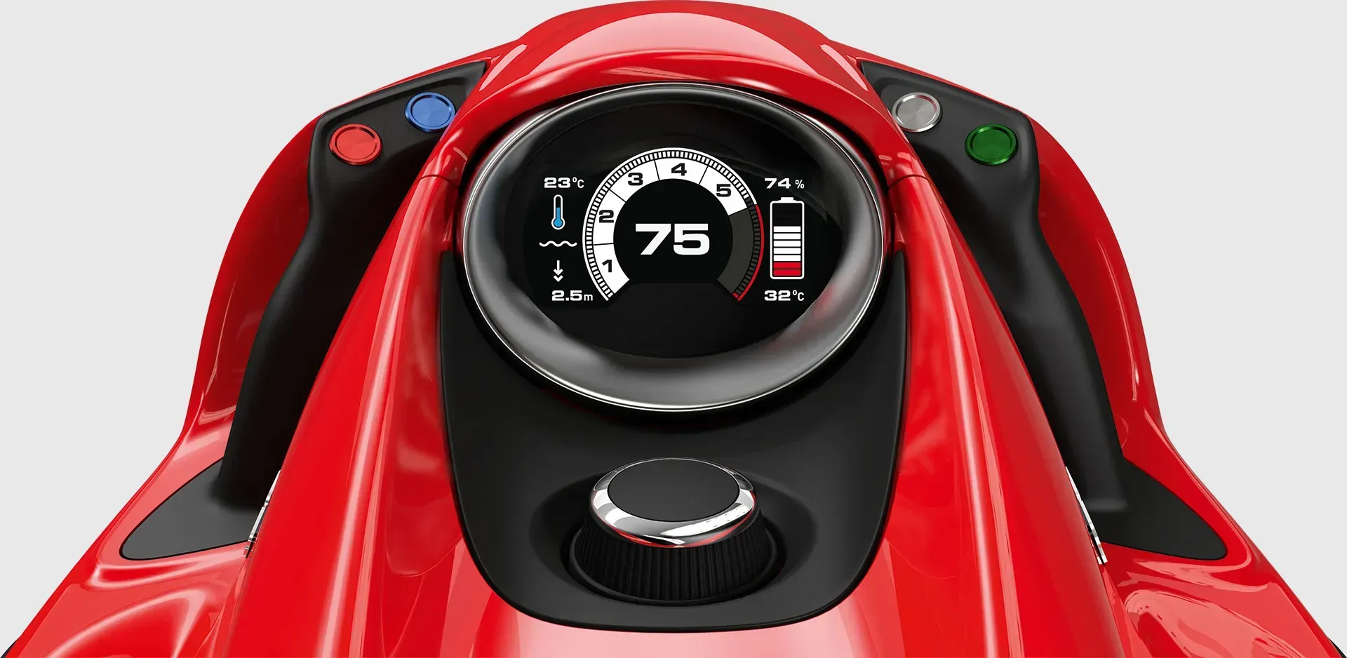 tableau de bord du seabob rouge