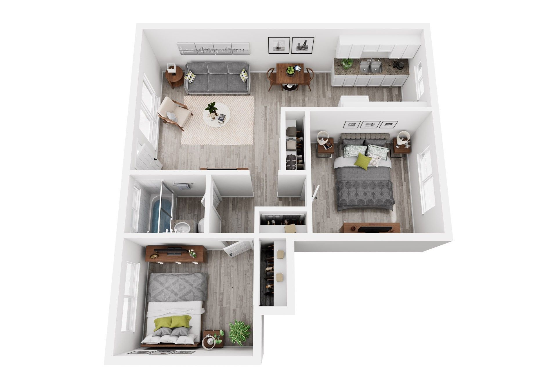 2 bedroom floor plan