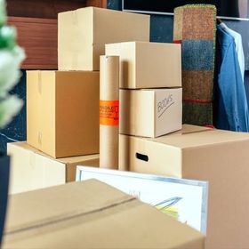 Storage — Stacked moving boxes in Davie, FL