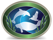 logo of a dolphin, manatee and a pelican