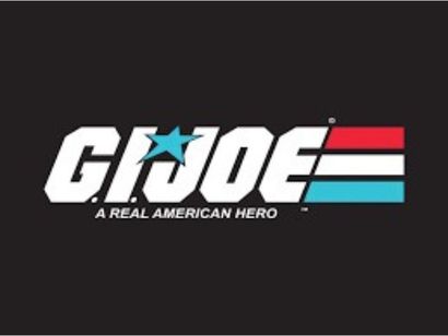 G.I. Joe logo on a black background, white text with a blue star, red and blue stripes.
