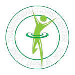 Green logo of a person dancing with arms up, inside a circle reading "Transformations Center for Weight Loss".