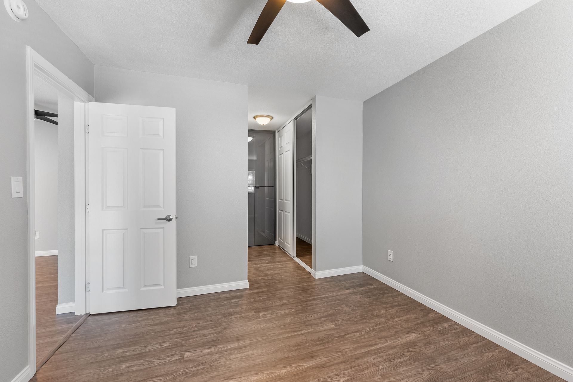 apartment bedroom and hallway
