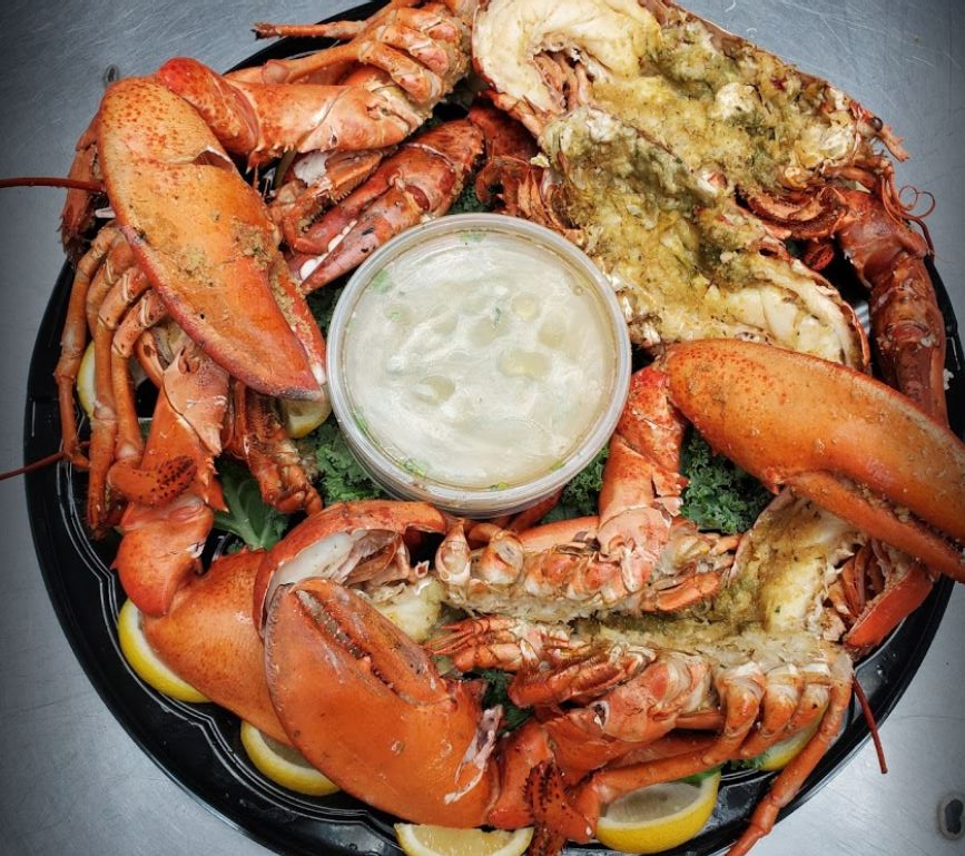 lobster with white  curries dish