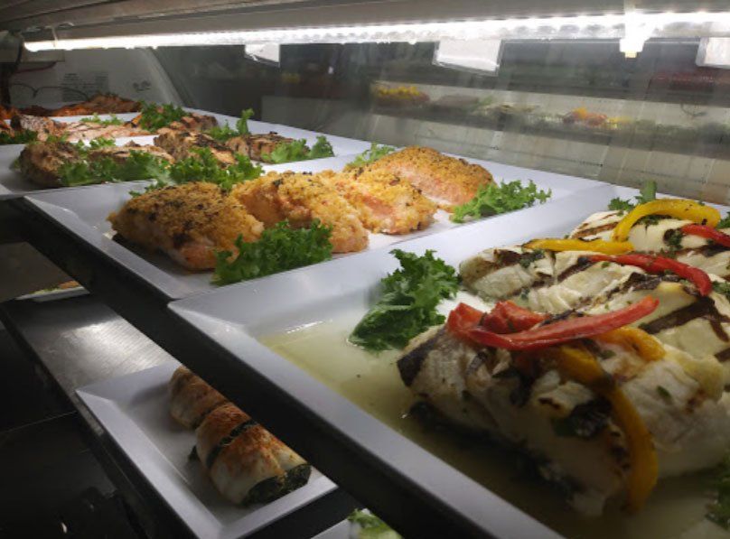 baked fish with white sauce