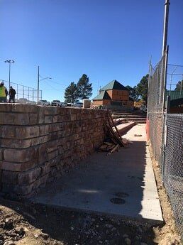 brick wall - municipal construction in WY