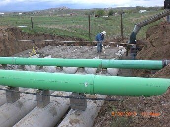 PVC and concrete pipes - construction in WY