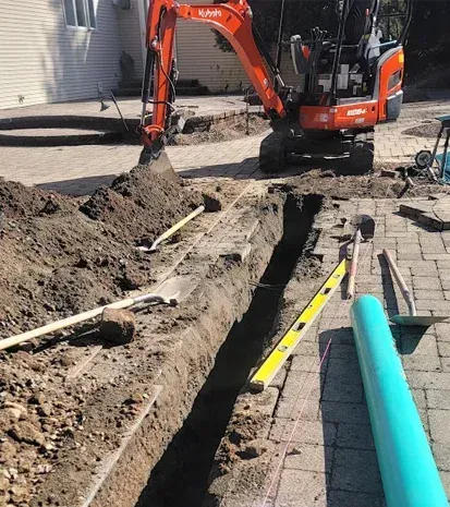 utility and plumbing excavation in long valley nj