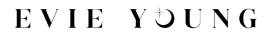 Evie Young logo with a moon symbol in the letter