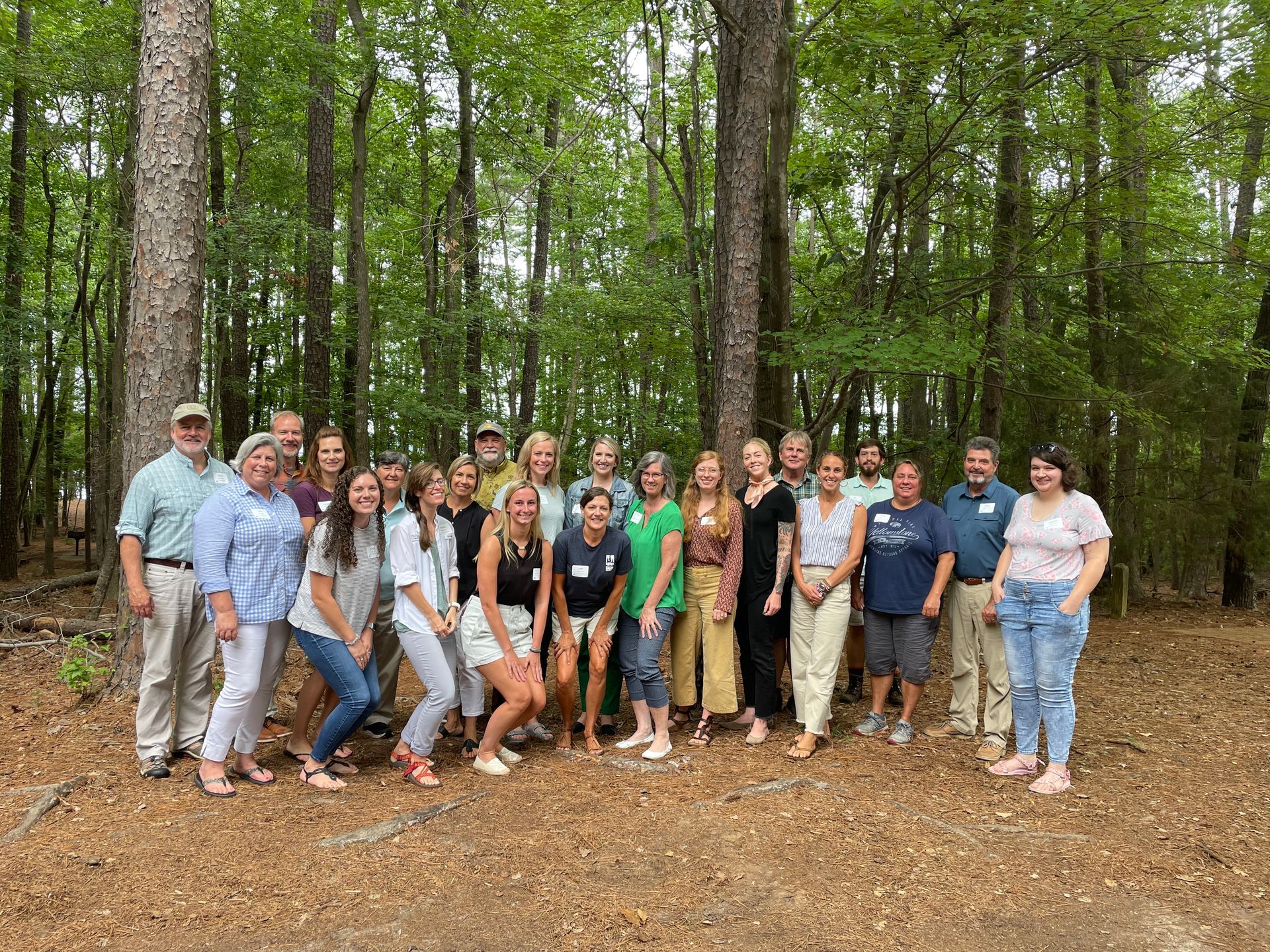 Members of the SCLTN gather for a photo while enjoying one of the many protected lands in the network.