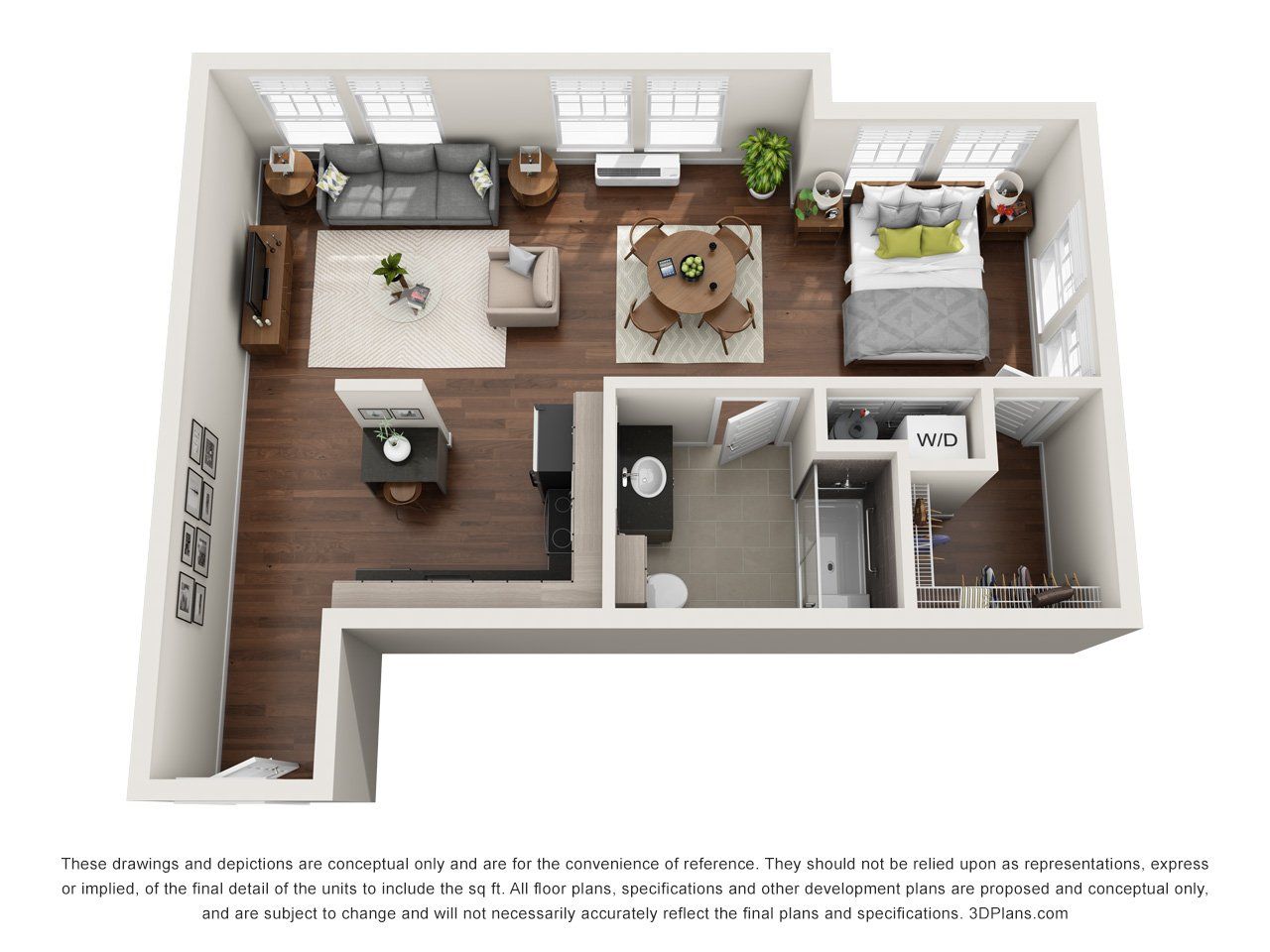 Meridia on Main Floorplan D1