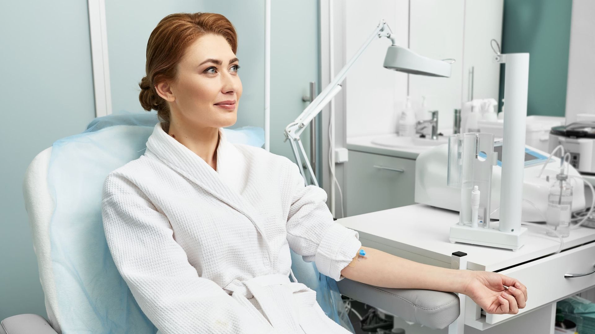 A woman undergoing Ozone Therapy.