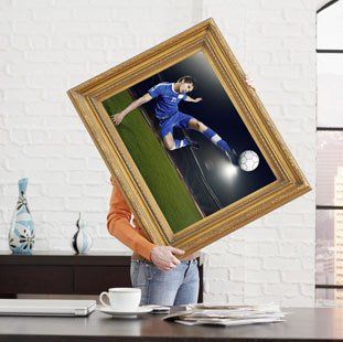 Football photo in frame