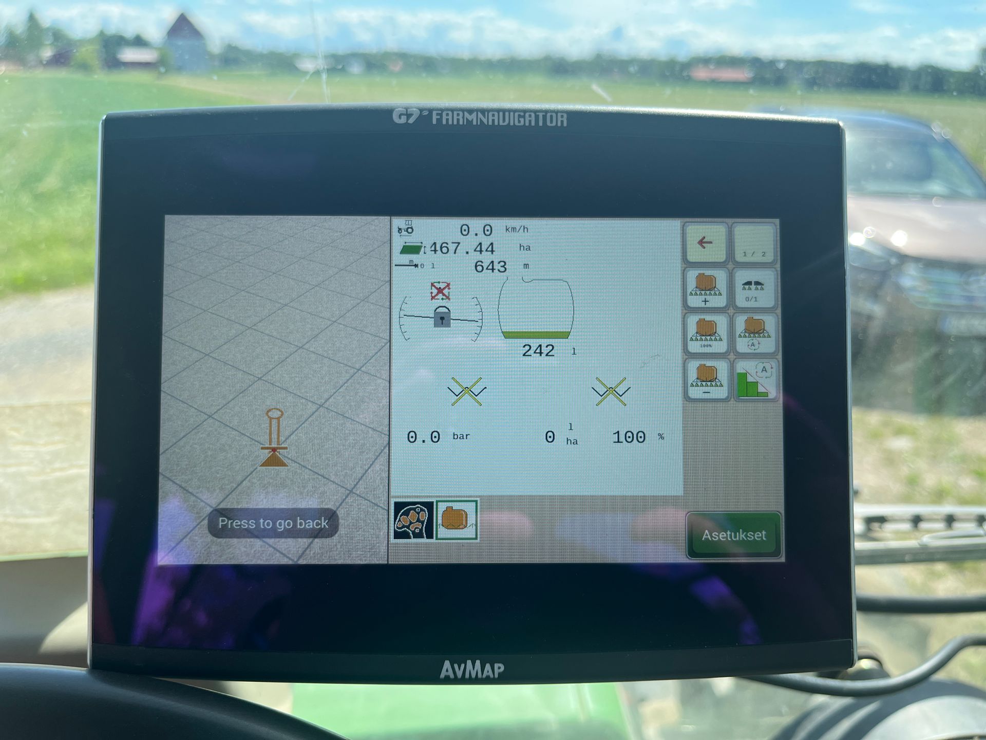 Farmnavigator ISOBUS näkymä
