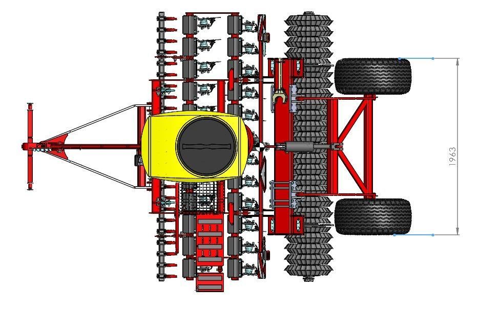 Smart Seeder kylvökone kuljetuspsyörillä.