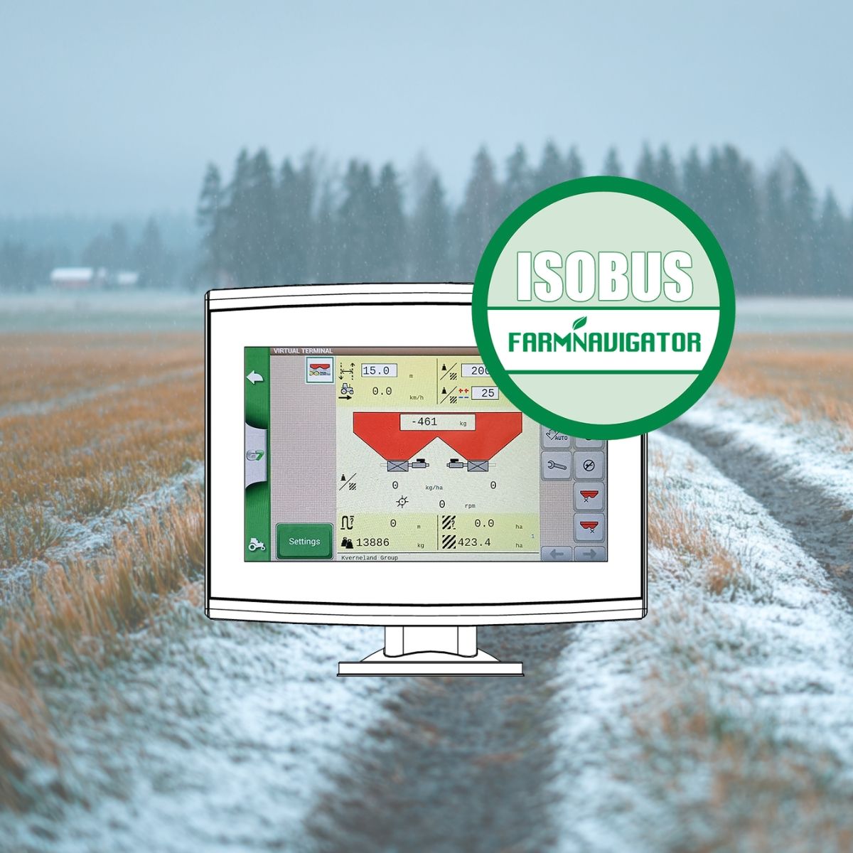 Frmnavigator ISOBUS monitori sopii kaikkiin työkoneisiin