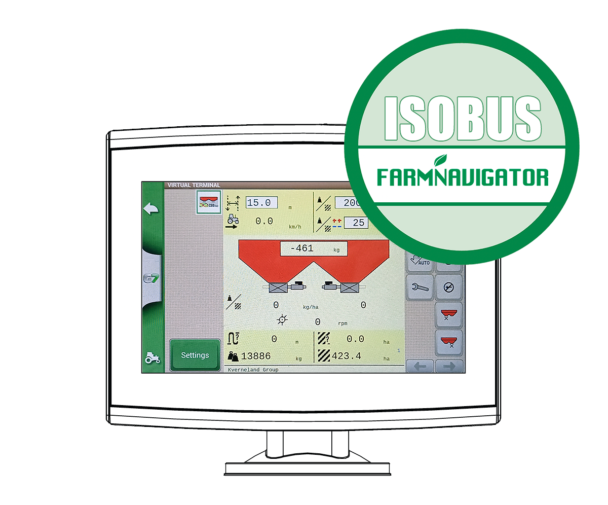 Farmnavigator G7 ISO FULL ISOBUS työkone- ja tehtäväohjain aktivoitu