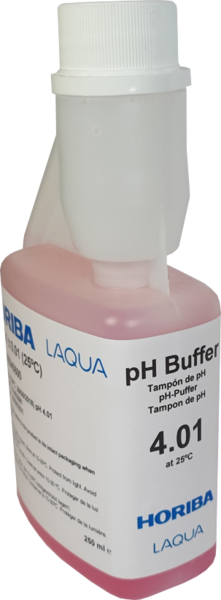 LAQUA pH-puskuriliuos 250 ml, USA NIST -jäljitettävä kalibrointiliuos pH-mittareille