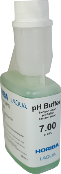 LAQUA pH-puskuriliuos 250 ml, USA NIST -jäljitettävä kalibrointiliuos pH-mittareille