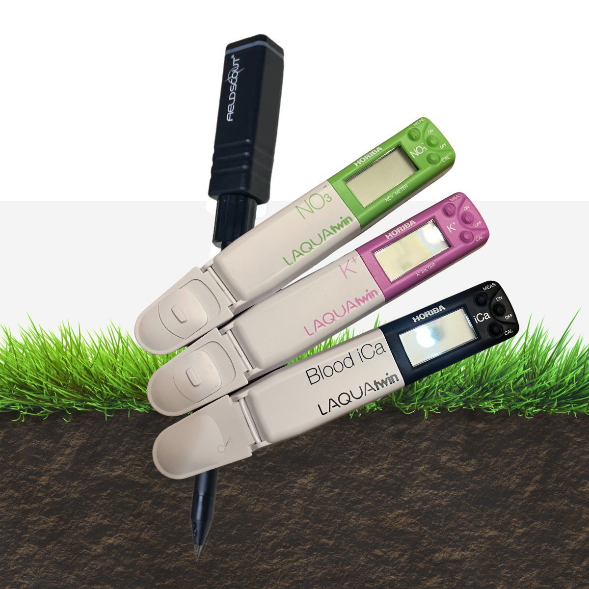 Ravinnemittarit pH-, EC- ja ravinneanalyysiin maaperästä ja kasvinäytteistä