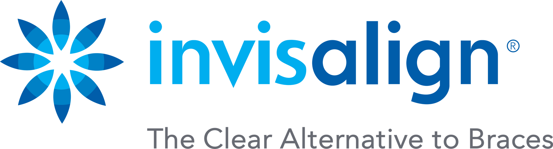 The invisalign logo is a clear alternative to braces