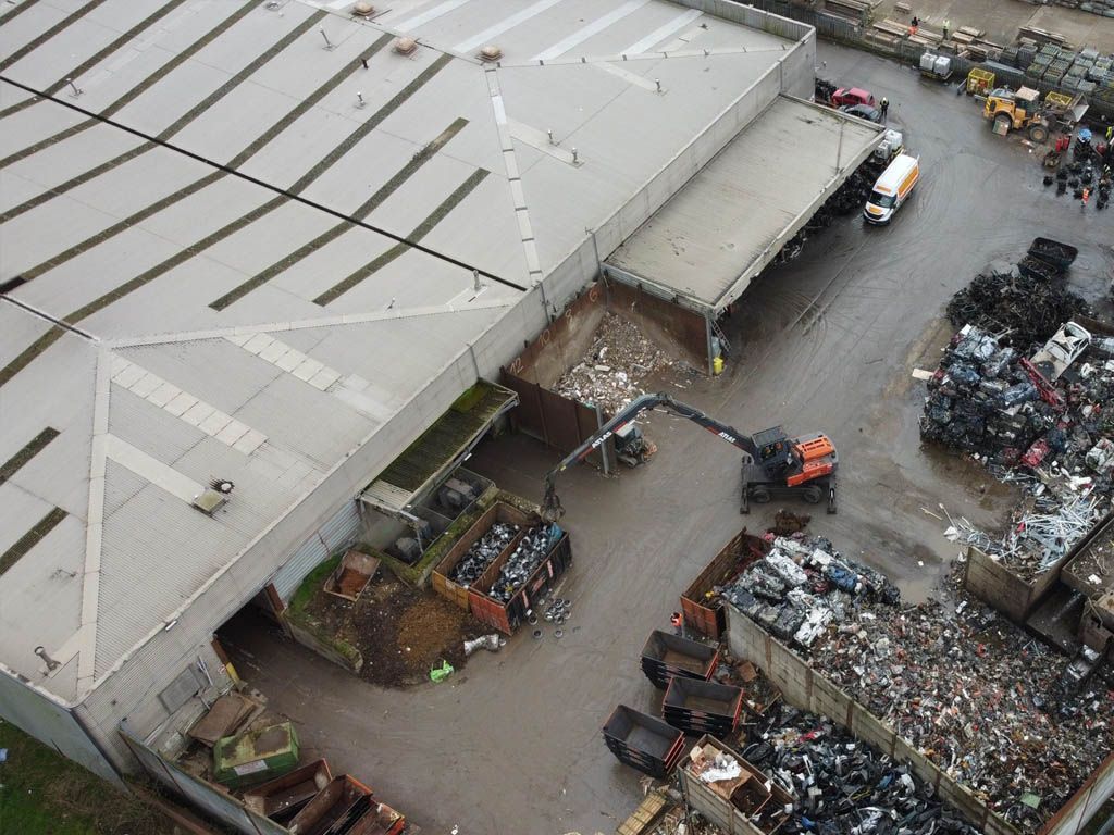aerial view if Benfeet scrap yard