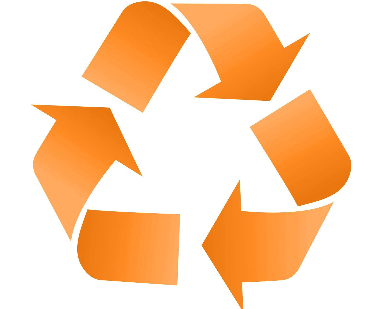Orange recycle sign