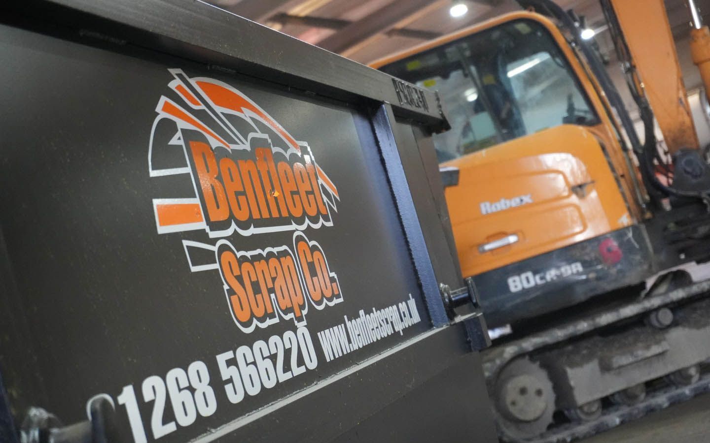 Benfleet Scrap skip with lorry