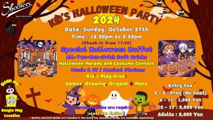 2024 Kids Halloween party flyer