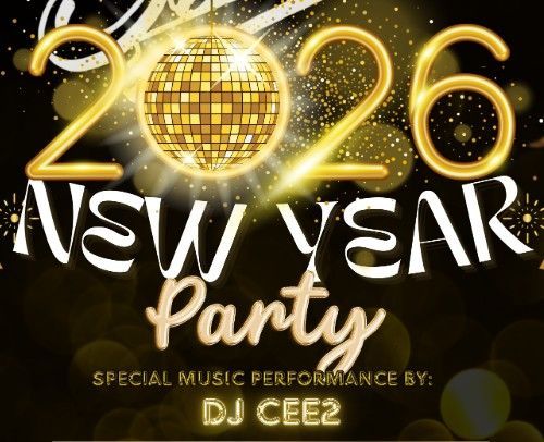 New Year's Eve party invitation. Features