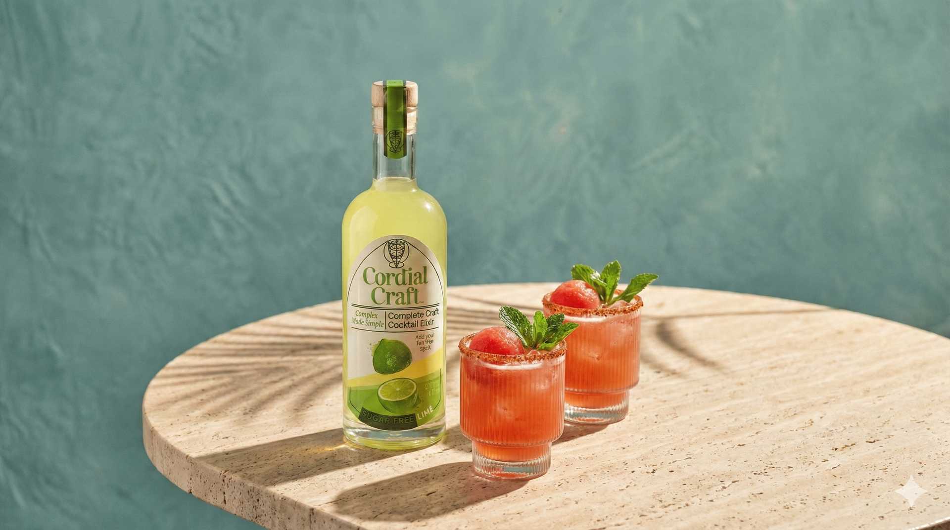 Product and cocktail shoot for Cordial Craft — brand photography for wellness and lifestyle campaigns.