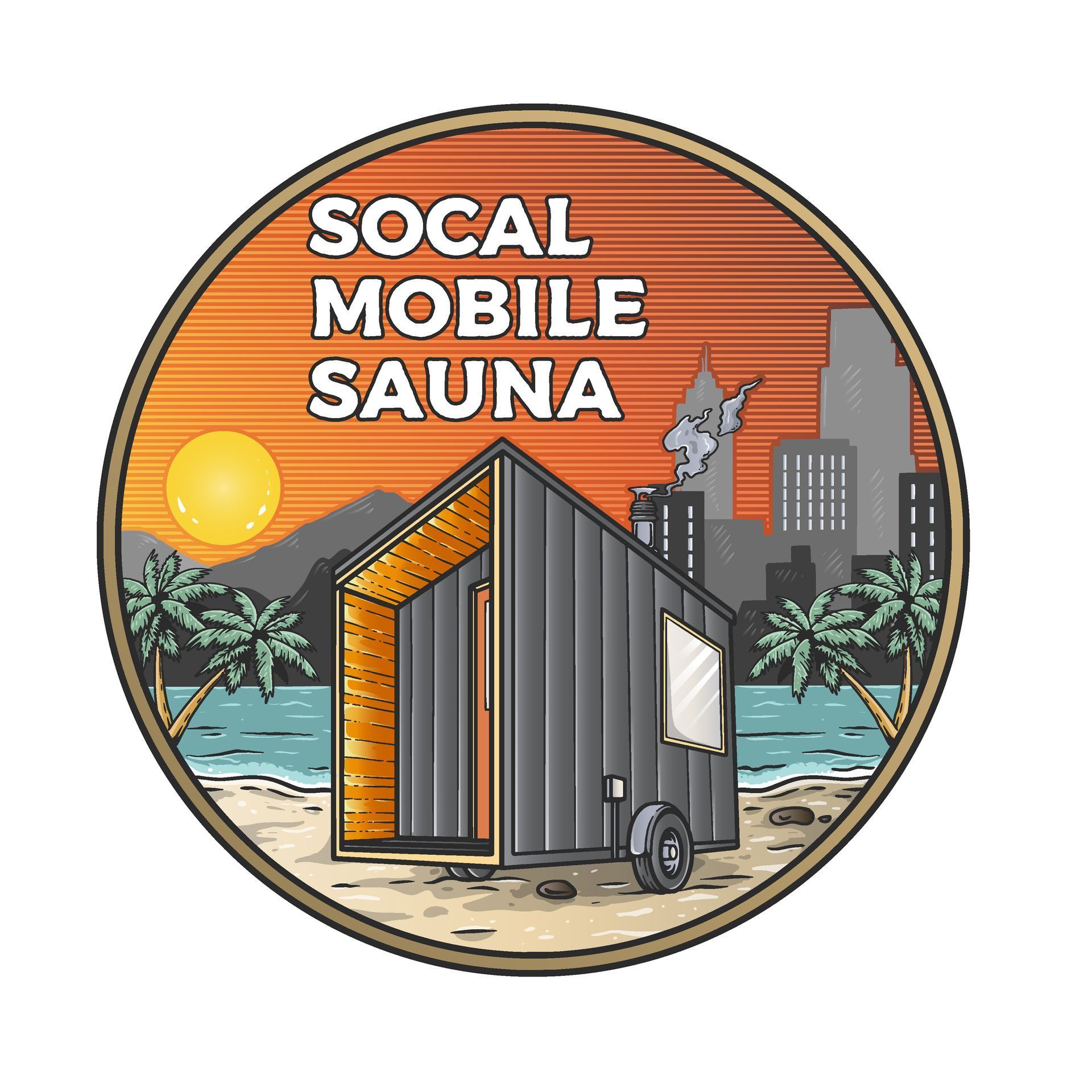 SoCal Mobile Sauna logo — custom identity design for wellness and lifestyle brand.