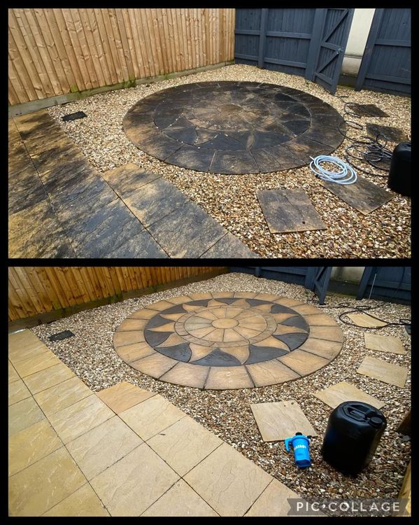 Block paving cleaning clean dirty driveway jet wash power washer blast blasting water moss lichen algae Barnstaple Devon North torrington great bideford westward ho! ilracombe braunton fremington bickington northam hatherleigh patio