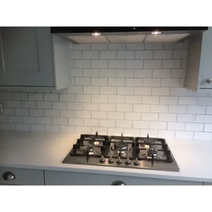 Kitchen white tiling