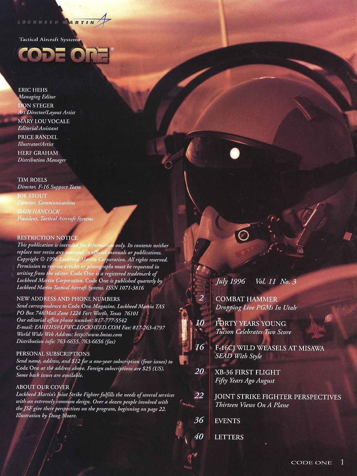 Pilot in cockpit, wearing helmet and oxygen mask. Sunset in background. Text