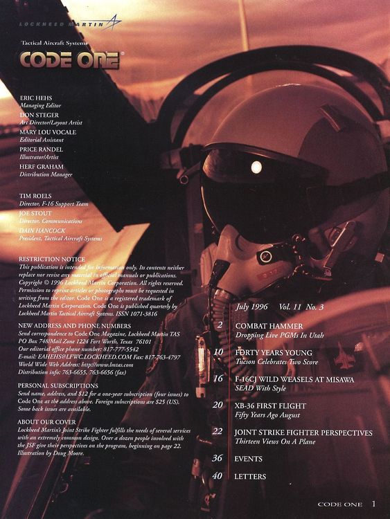 Pilot in cockpit, wearing helmet and oxygen mask. Sunset in background. Text 