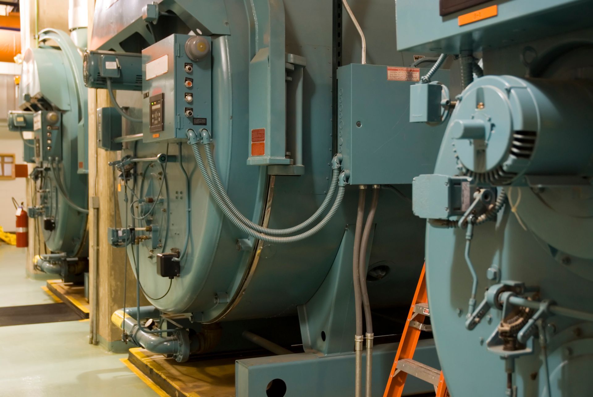 High-performance boilers running smoothly after a professional firetube boiler installation.