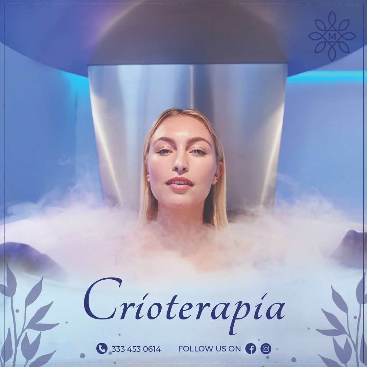 ragazza durante seduta di crioterapia