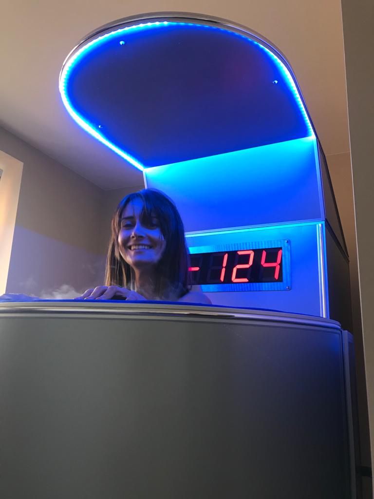 seduta di crioterapia a -124 gradi