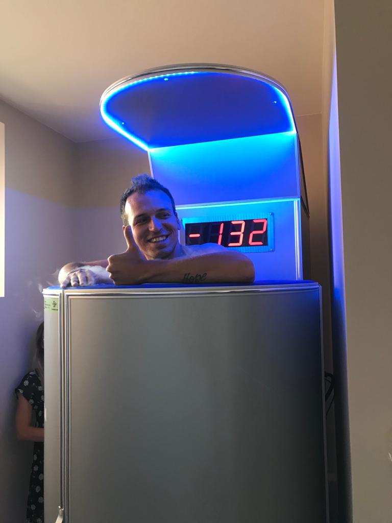 seduta di crioterapia a -132 gradi